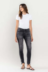 Kara Raw Hem Cropped Skinny Jeans