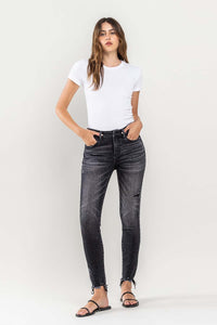 Kara Raw Hem Cropped Skinny Jeans