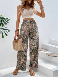 Savannah Boho Paisley Printed Wide Leg Pants