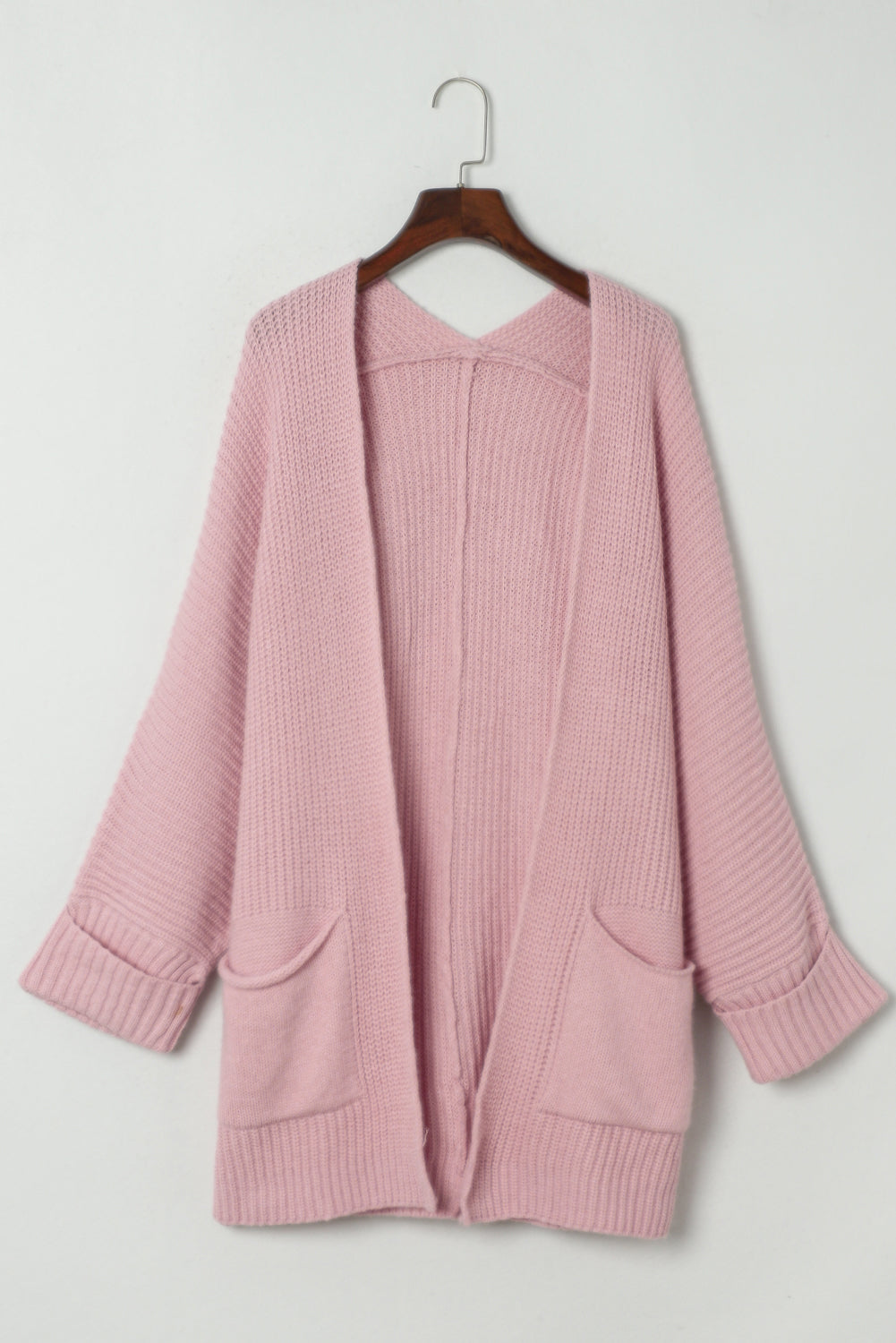 Oversized Knit Cardigan- Pink