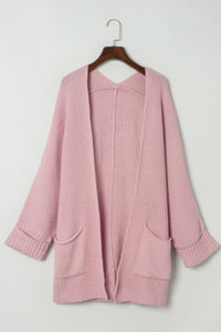 Oversized Knit Cardigan- Pink