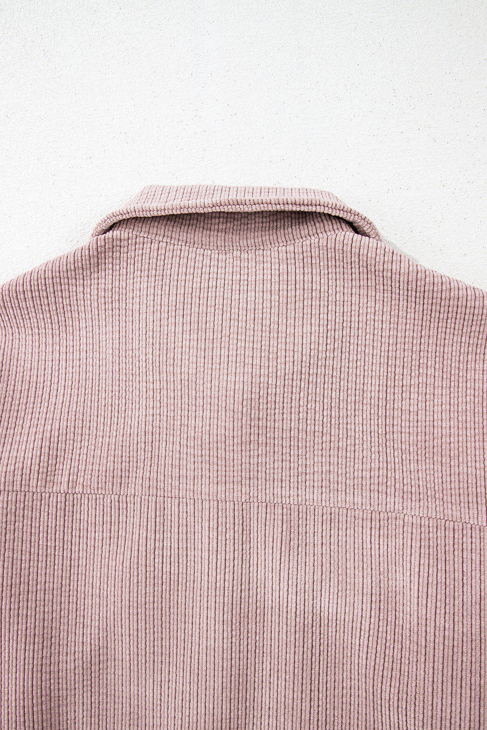 Corduroy Button Up Shacket- Light Pink