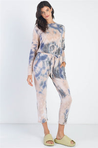 Tie-Dye Long Sleeve Jumpsuit