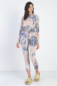 Tie-Dye Long Sleeve Jumpsuit