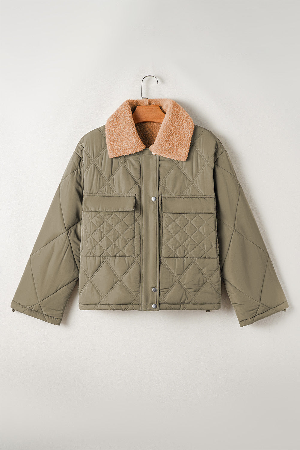 Quilted Puffer Jacket- Jungle Green