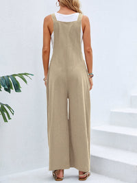 Wide Strap Pocket Overalls