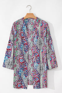 Multi Colored Paisley Print Kimono