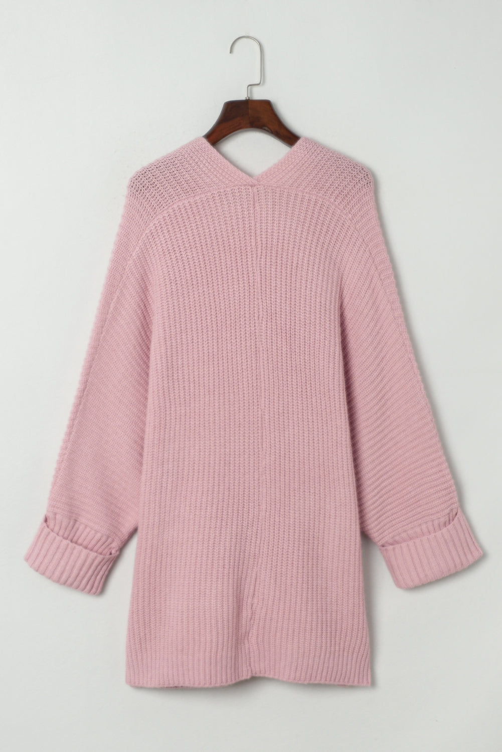 Oversized Knit Cardigan- Pink