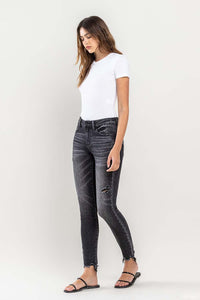 Kara Raw Hem Cropped Skinny Jeans