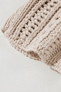 Cable Knit Crop Sweater- Cream