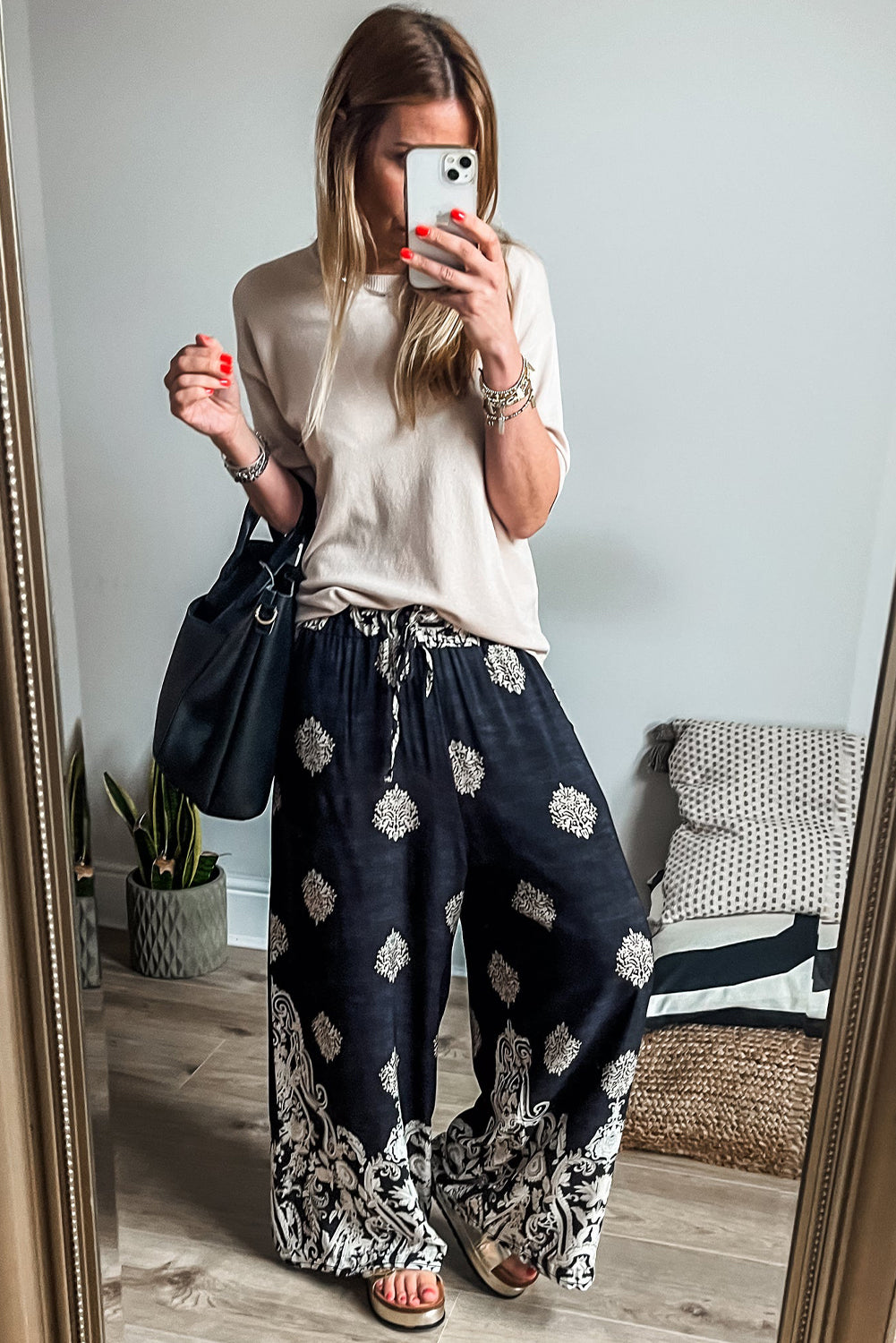 Gabriella Boho Pants- Black