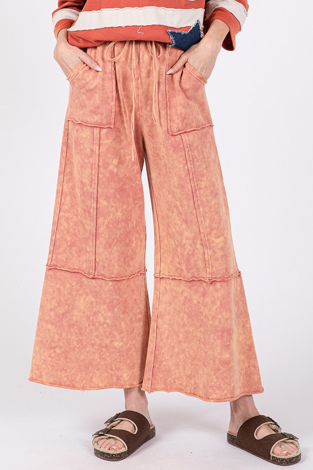 Teresa Mineral Washed Wide Leg Pants