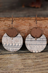 Geometric Drop Wood Earrings