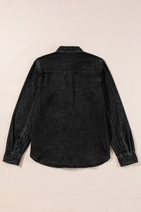 Black Collared Jean Jacket