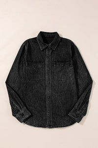 Black Collared Jean Jacket