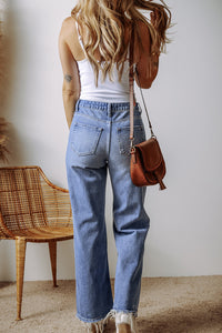 Ashleigh Distressed Straight Leg High Waist Jeans