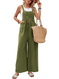 Wide Strap Pocket Overalls