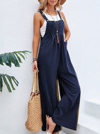 Wide Strap Pocket Overalls