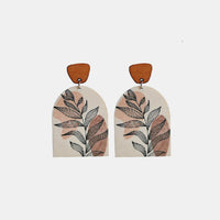 Floral Wooden Drop Earrings