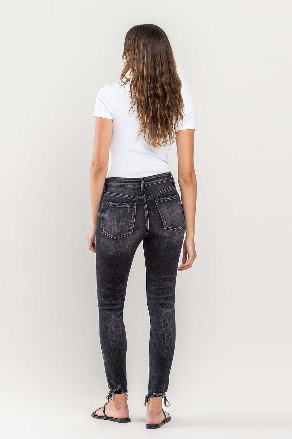 Kara Raw Hem Cropped Skinny Jeans