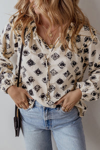 Boho Printed Blouse- White