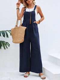 Wide Strap Pocket Overalls