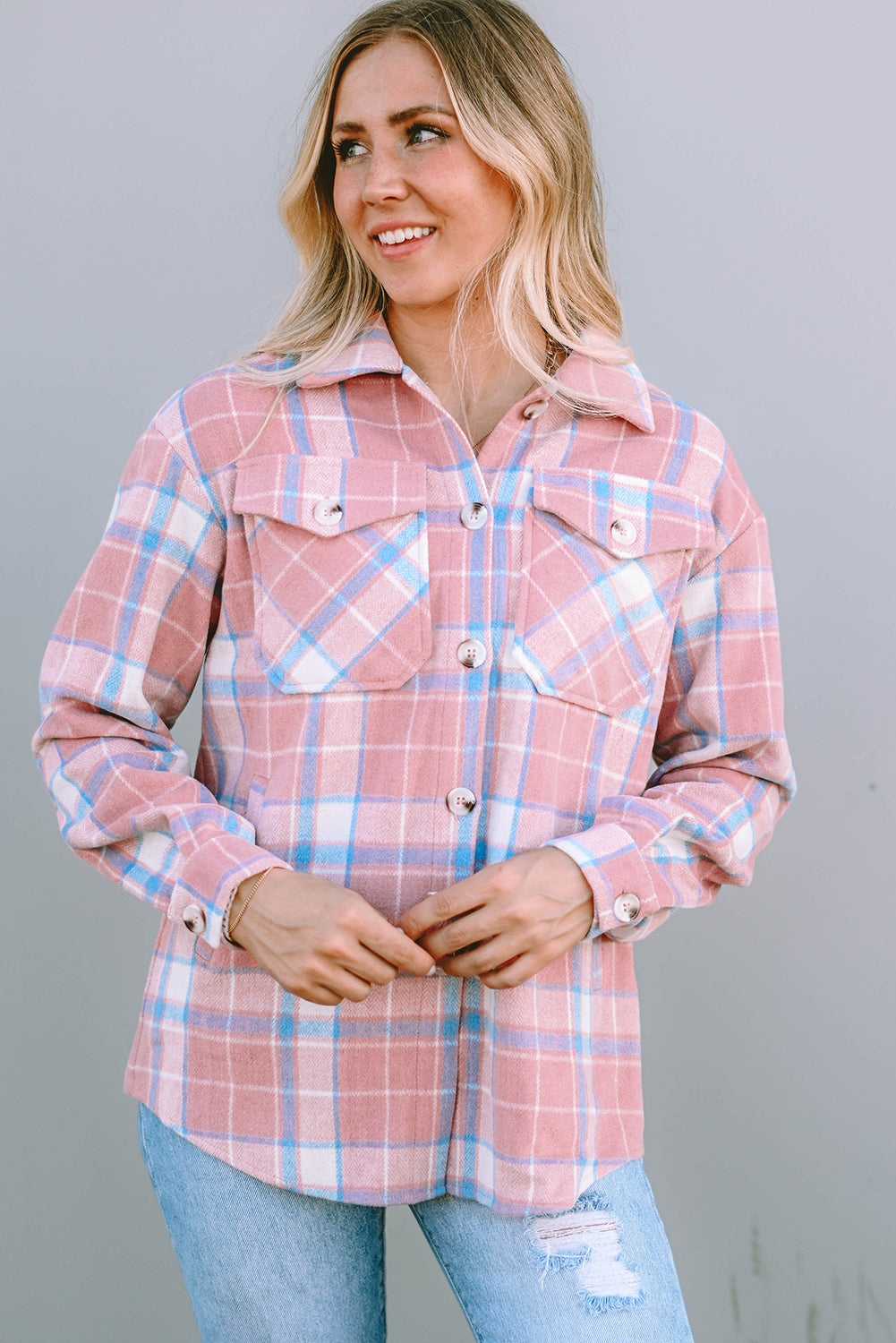 Flannel Shirt- Pink