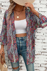 Multi Colored Paisley Print Kimono