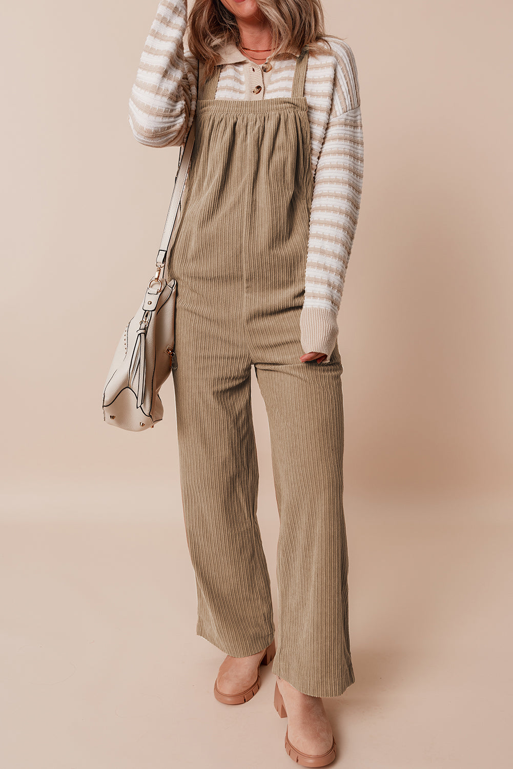 Corduroy Overall- Khaki