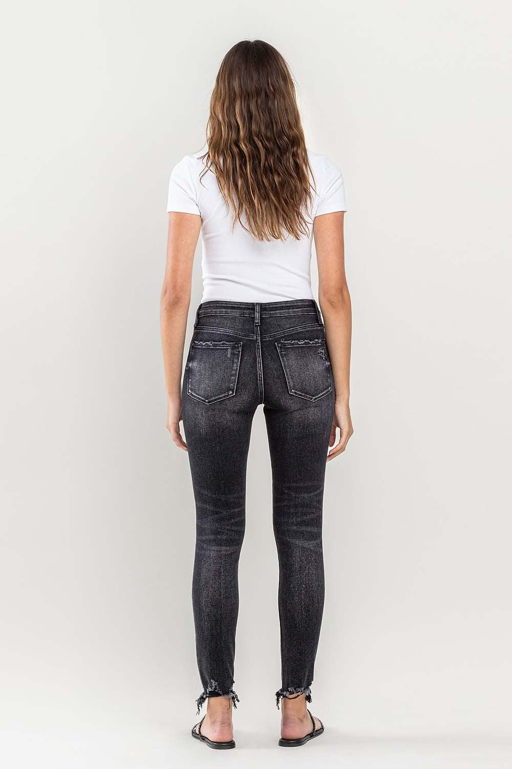 Kara Raw Hem Cropped Skinny Jeans