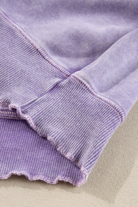 Waffle Knit Sweatshirt- Purple