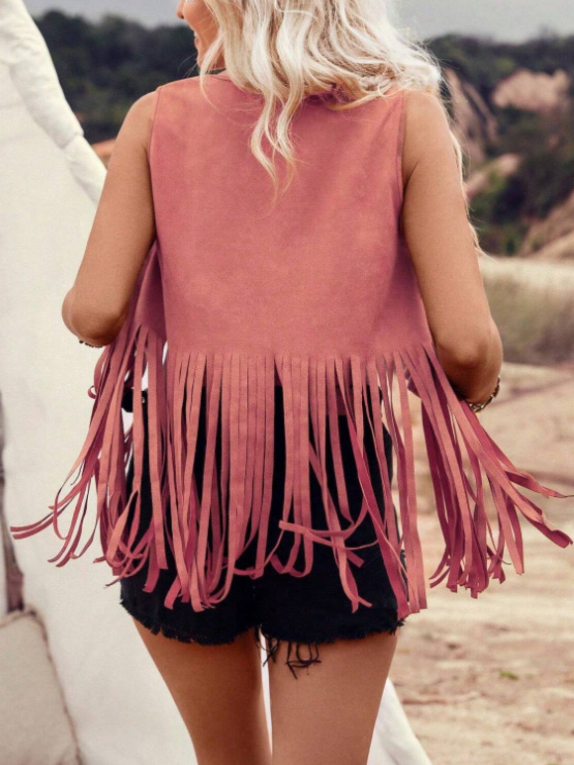 Fringe Studded Vest