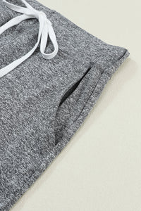 Drawstring Jogger Sweatpants- Heather Gray