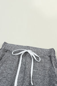 Drawstring Jogger Sweatpants- Heather Gray