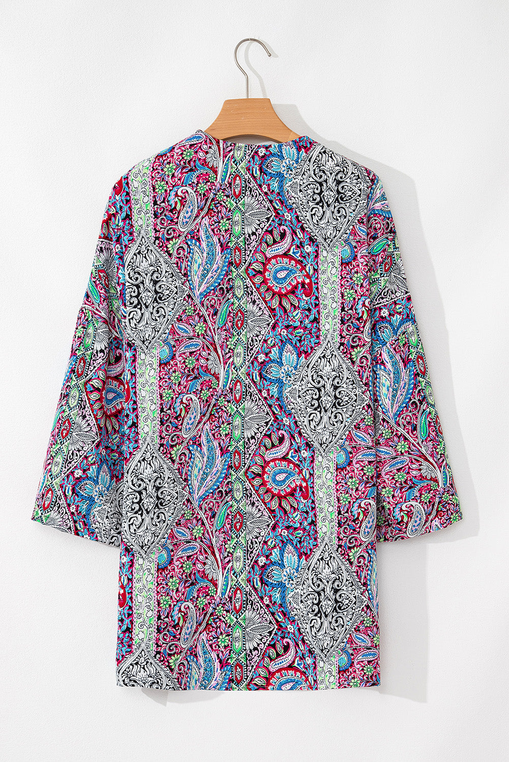 Multi Colored Paisley Print Kimono