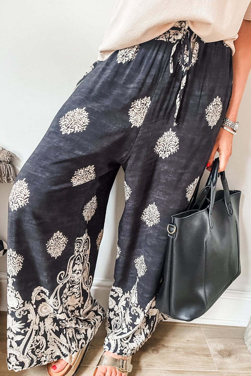 Gabriella Boho Pants- Black