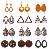 Wooden Dangle Earrings