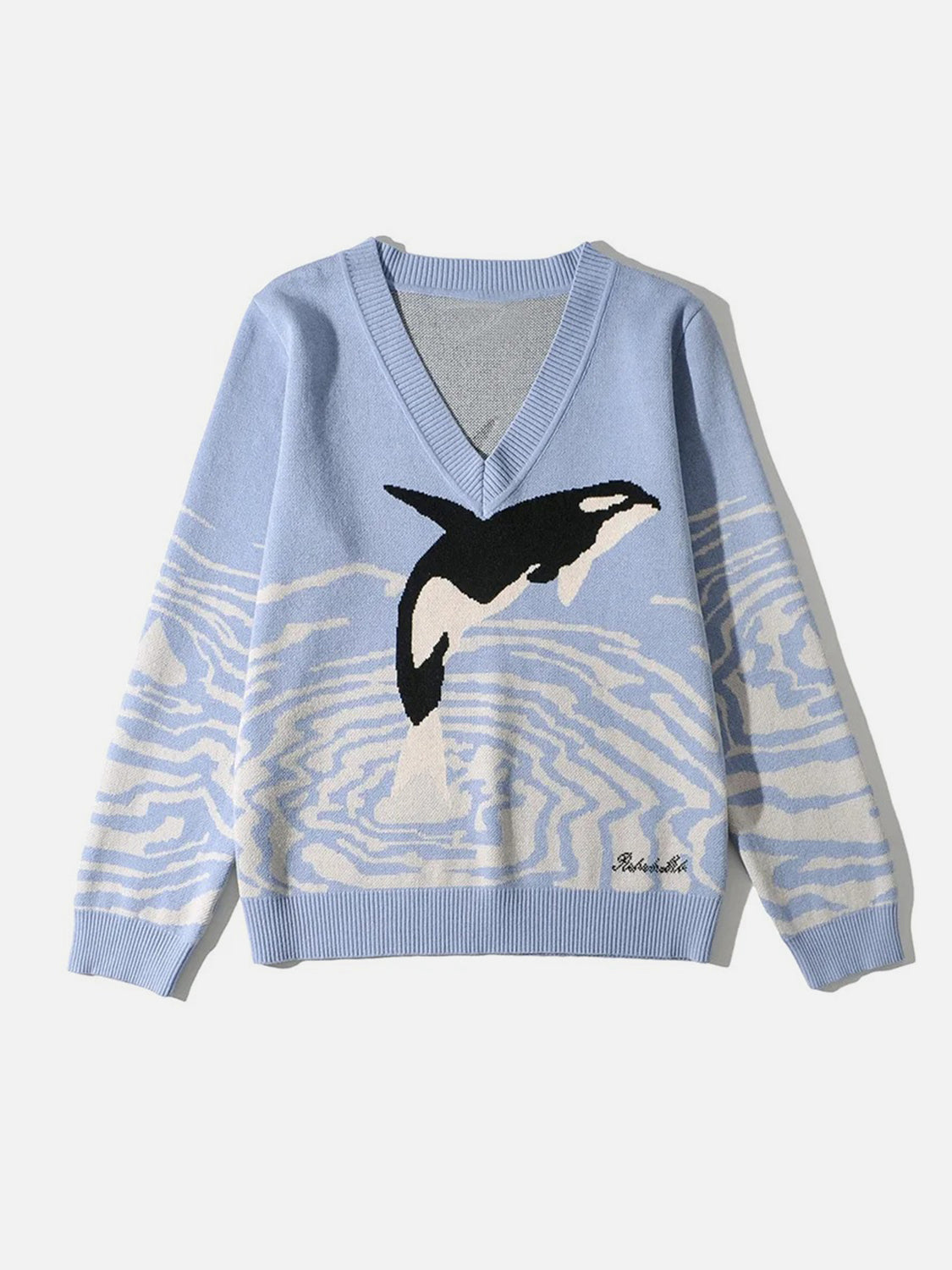 Orca V-Neck Long Sleeve Sweater