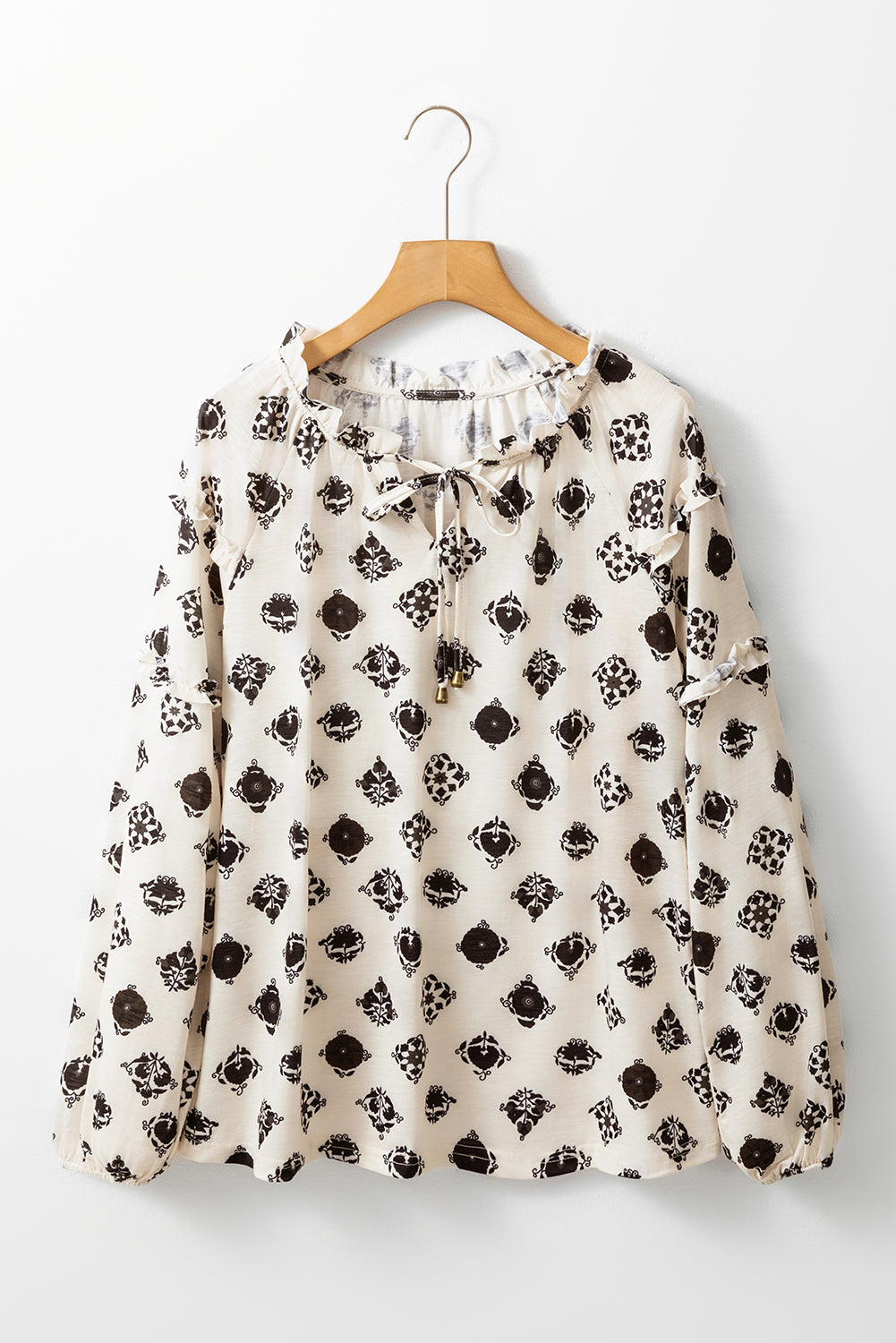 Boho Printed Blouse- White