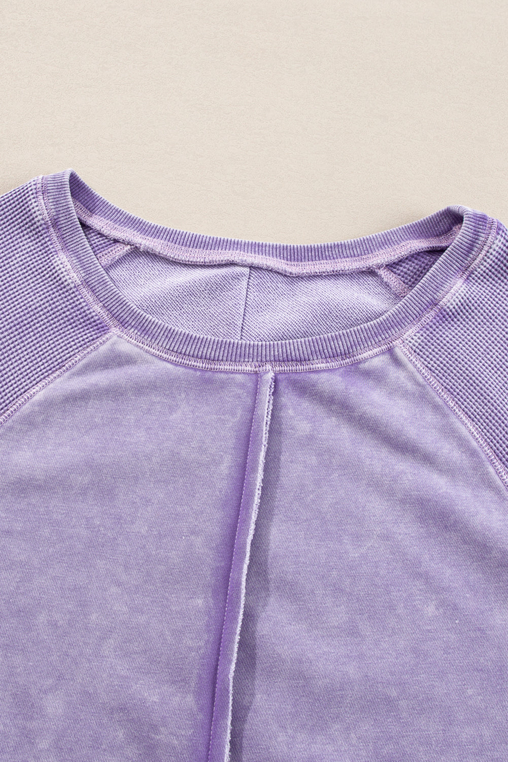 Waffle Knit Sweatshirt- Purple