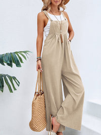 Wide Strap Pocket Overalls