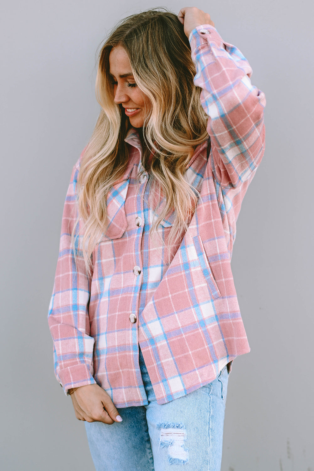 Flannel Shirt- Pink