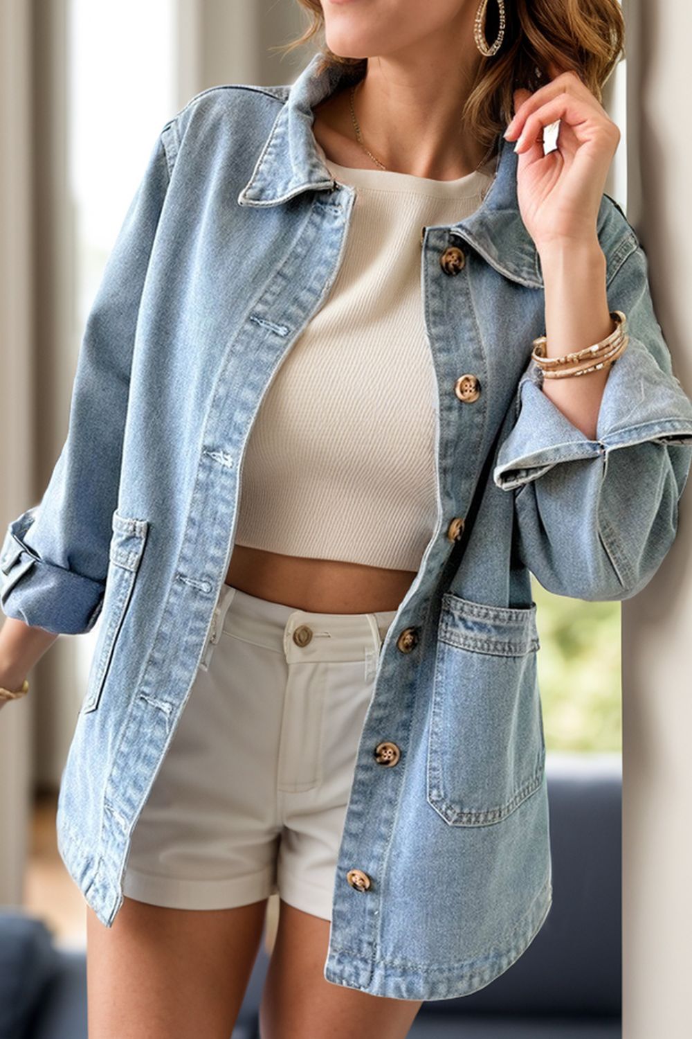 Button Up Denim Jacket