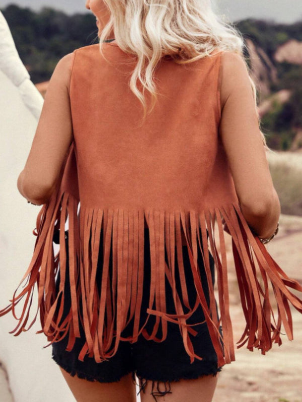 Fringe Studded Vest