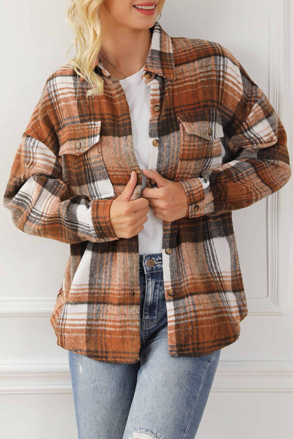 Flannel Shirt- Brown/orange