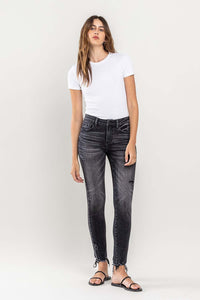 Kara Raw Hem Cropped Skinny Jeans