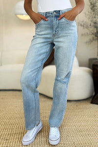 Julia High Waist Distressed Straight Jeans