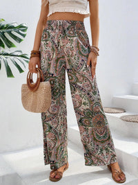 Savannah Boho Paisley Printed Wide Leg Pants