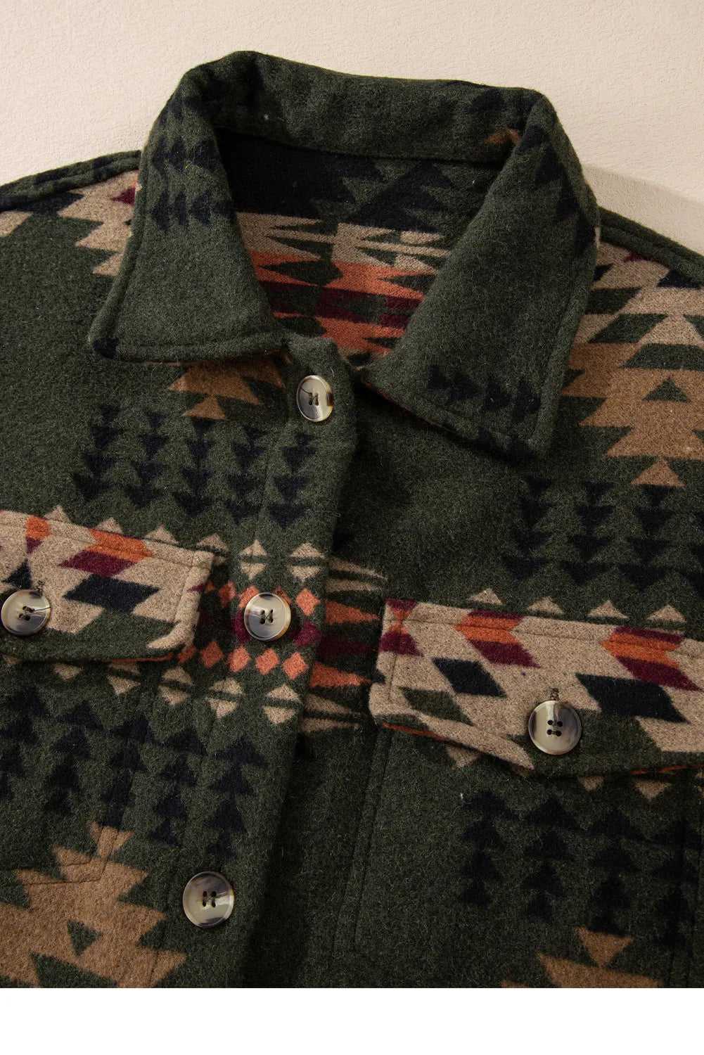 Pocketed Southwest Pattern Jacket