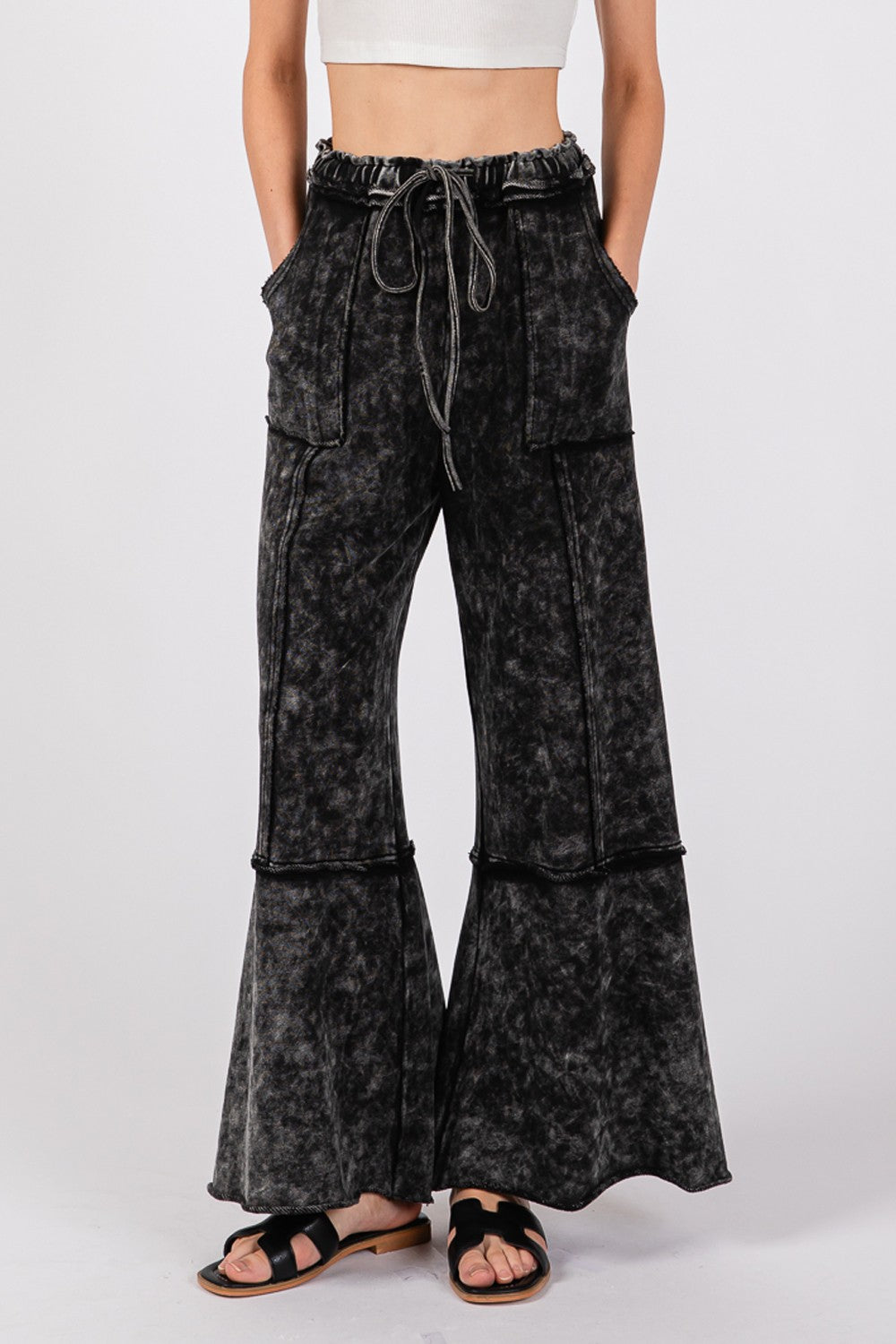 Teresa Mineral Washed Wide Leg Pants